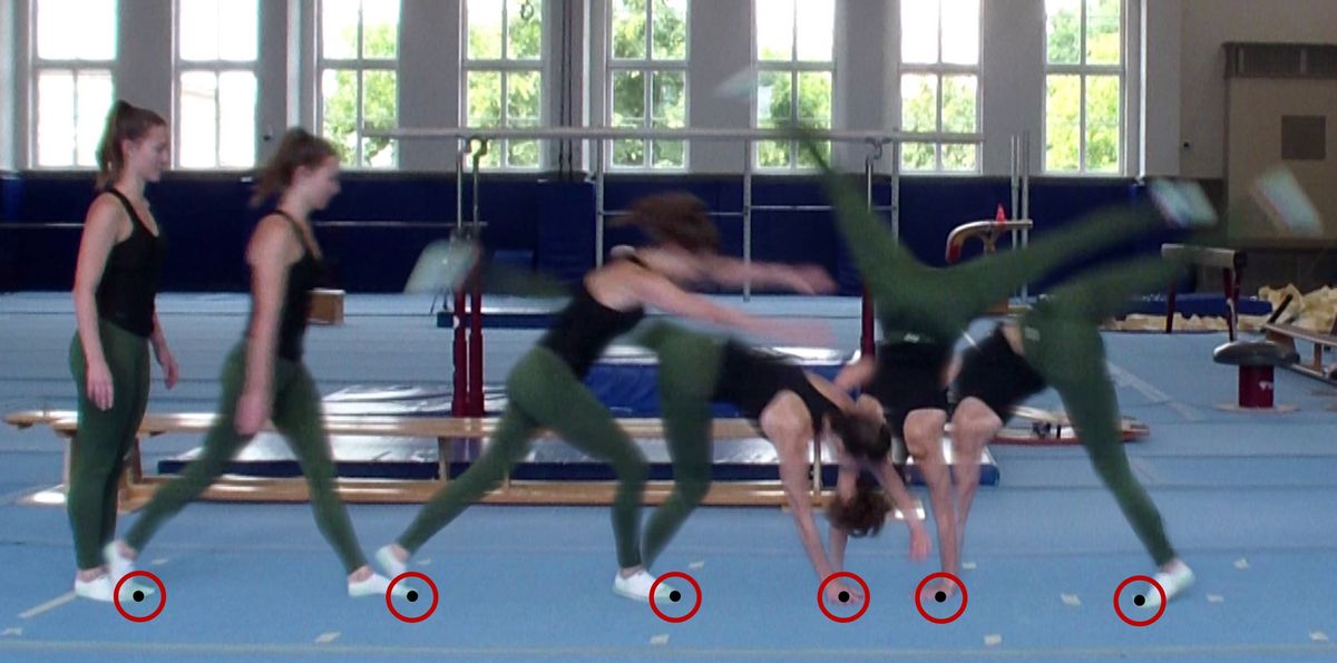 enlarge the image: Resulting image of regulation during a sideways handspring. Image: Damian Jeraj